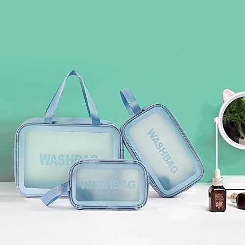 Travel Makeup Pouch Set of 3 | Waterproof Cosmetic Organizer