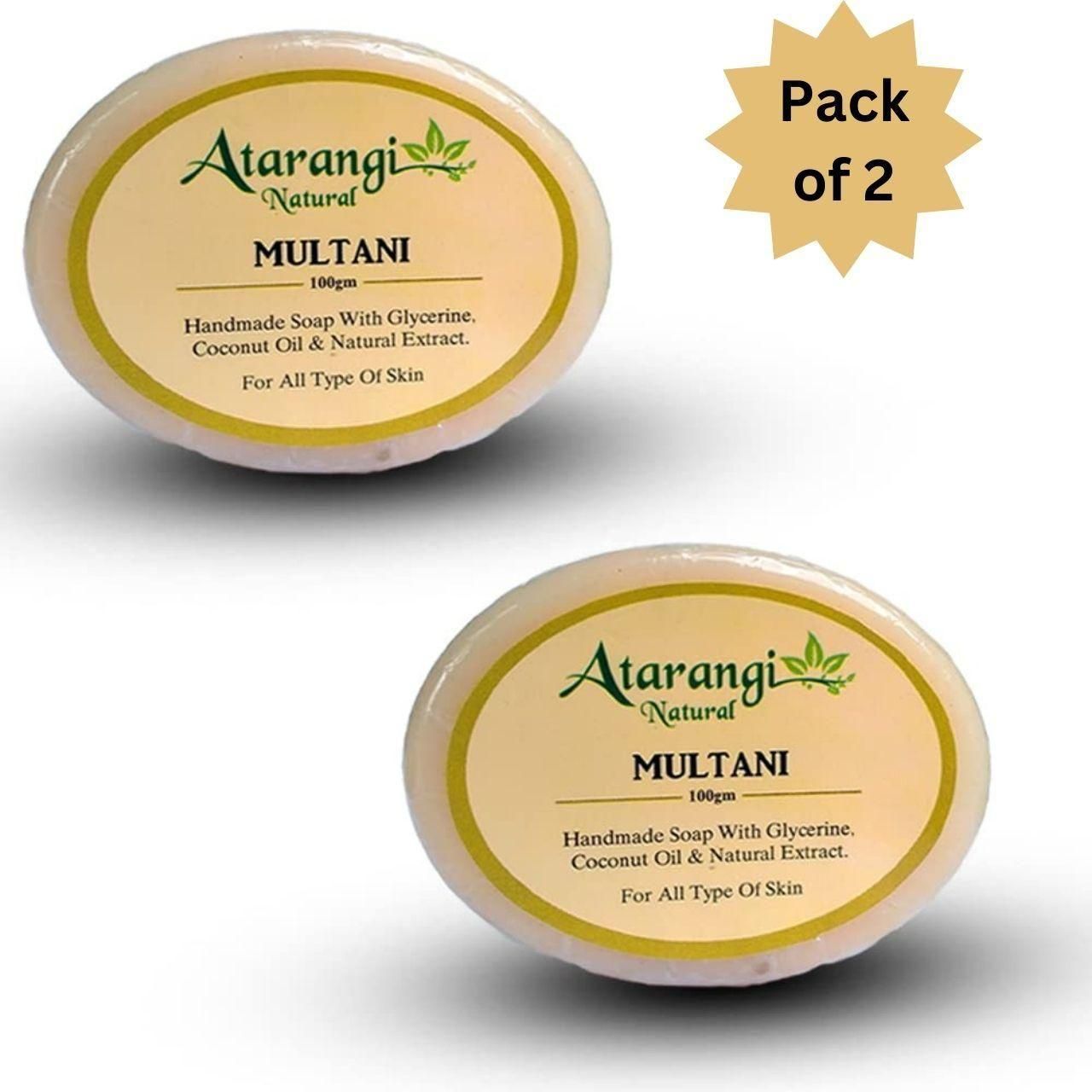 Multani Mitti Clarifying Handmade Soap (Pack of 2) | Acne & Mark Reduction
