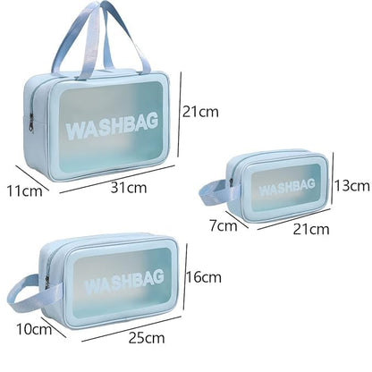 Travel Makeup Pouch Set of 3 | Waterproof Cosmetic Organizer