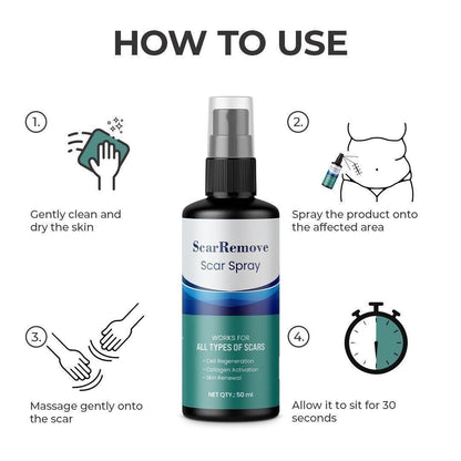 Scar Removal Spray (Pack of 2) – Fast Healing for Scars, Marks & Blemishes