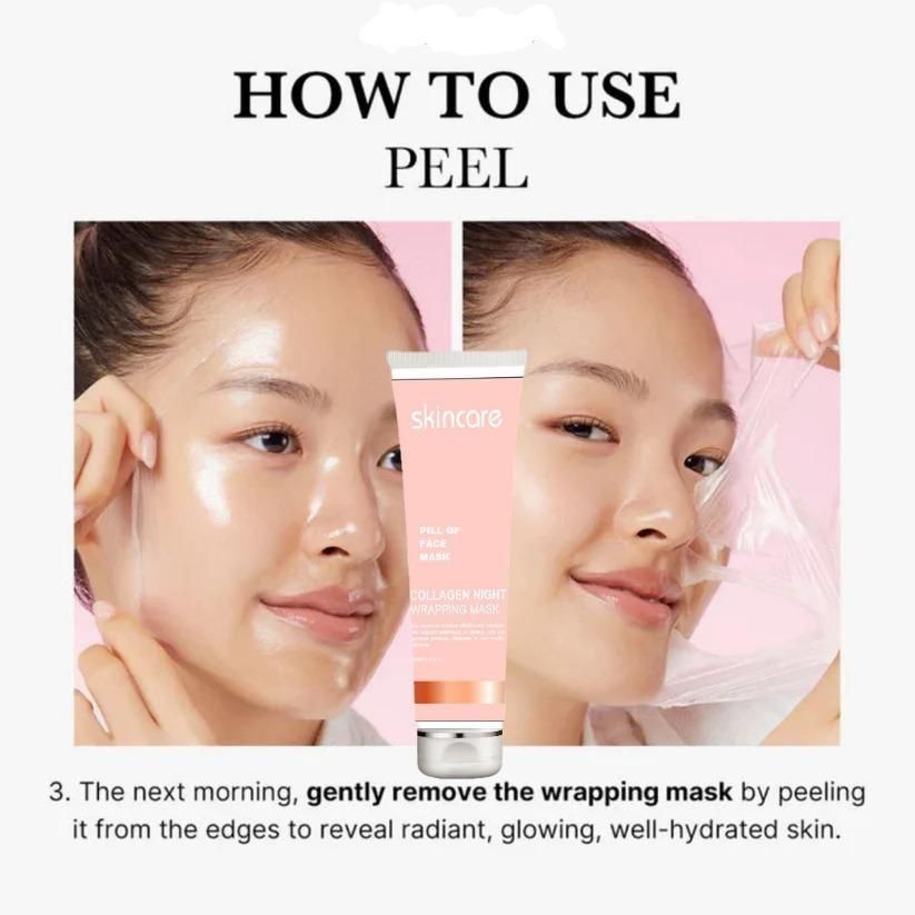 Collagen Night Wrapping Peel-Off Mask – Radiance-Boosting, Hydrating & Skin-Smoothing Formula