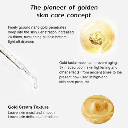 Beilingmei Gold Foil Peel-Off Mask for Wrinkles, Glow & Deep Pore Cleansing