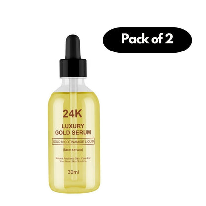 24K Luxury Gold Face Serum – Radiance-Boosting, Brightening & Nourishing Glow Elixir (Pack of 2 × 30ml)