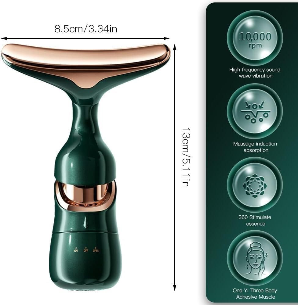 3-in-1 Anti-Wrinkle Facial Massager for Lifting, Firming & Glowing Skin