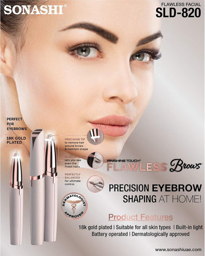 Flawless 18K Gold Eyebrow Precision Trimmer | Salon-Quality Grooming