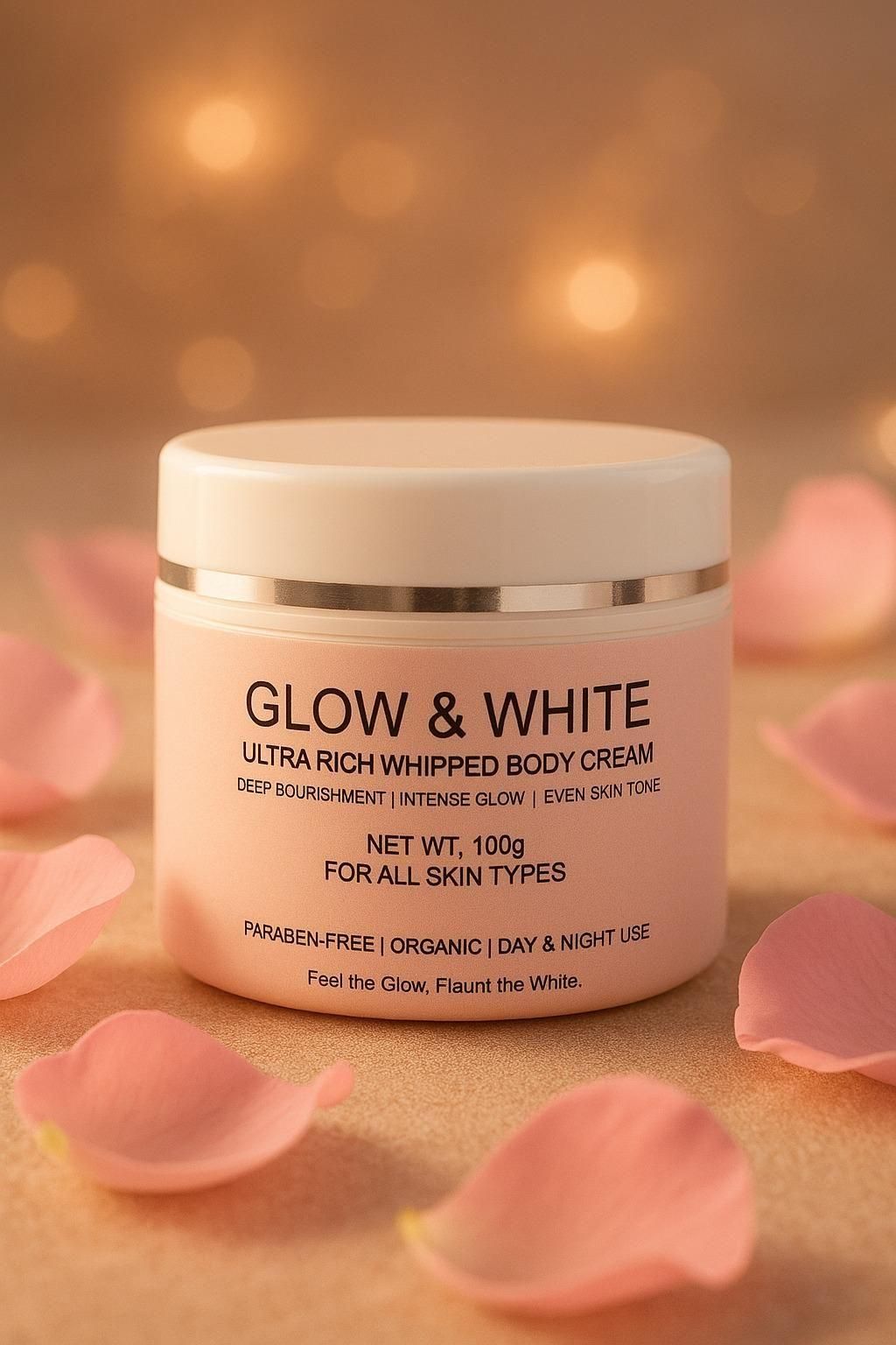 Glow & White Ultra-Rich Whipped Body Cream – Deep Nourishment & Radiant Glow