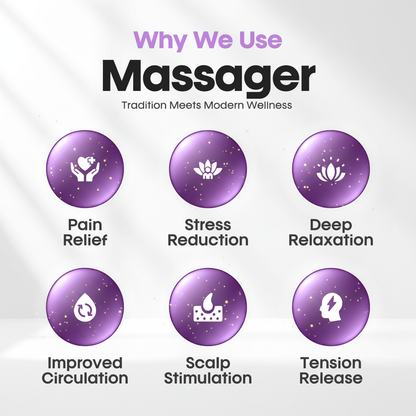 Head Massager For Scalp – Electric Scalp Massager, Hair Growth Stimulator & Full Body Relaxation Tool (Human + Pet Friendly)