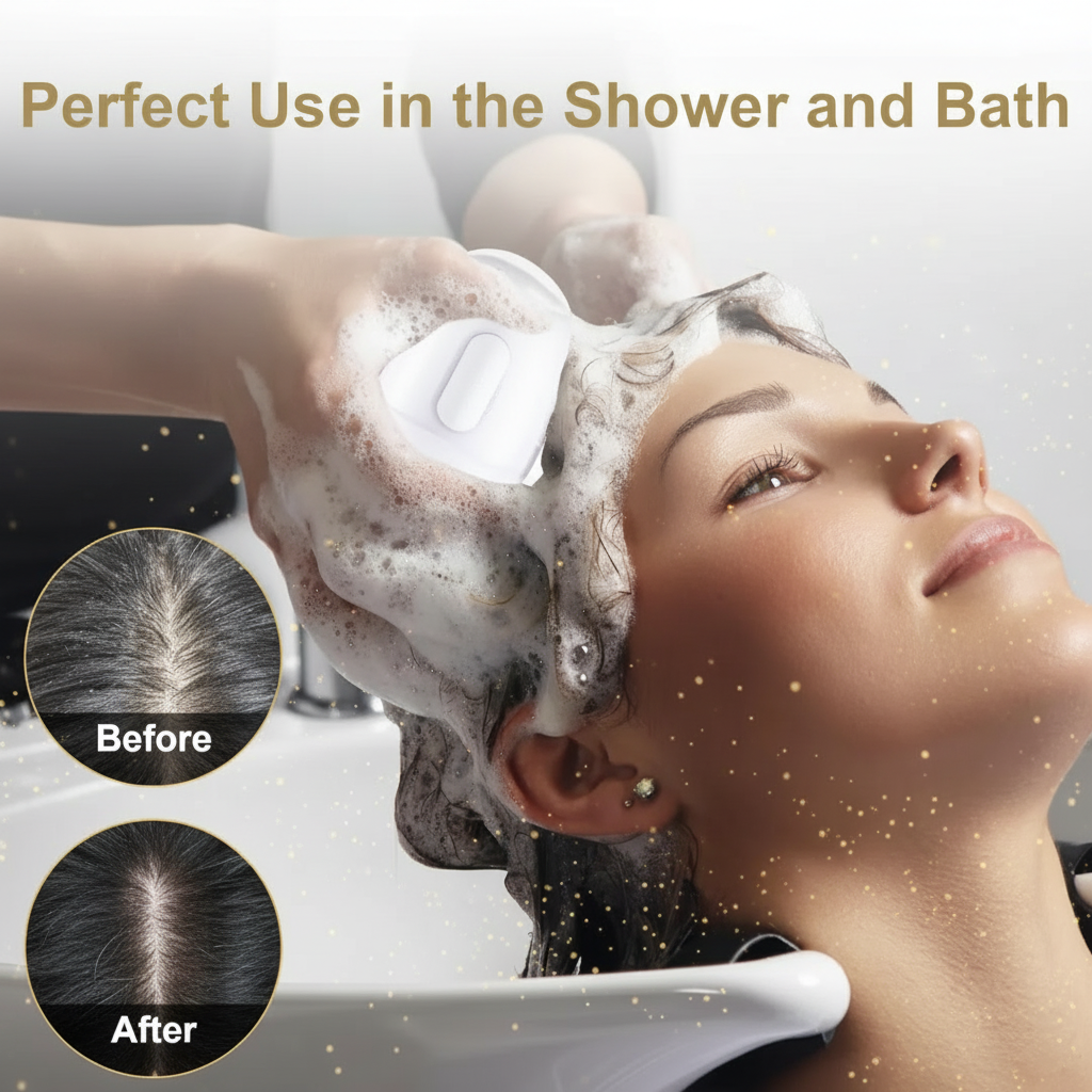 Head Massager For Scalp – Electric Scalp Massager, Hair Growth Stimulator & Full Body Relaxation Tool (Human + Pet Friendly)