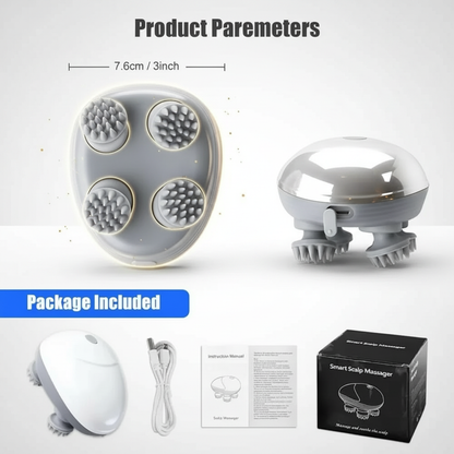 Head Massager For Scalp – Electric Scalp Massager, Hair Growth Stimulator & Full Body Relaxation Tool (Human + Pet Friendly)