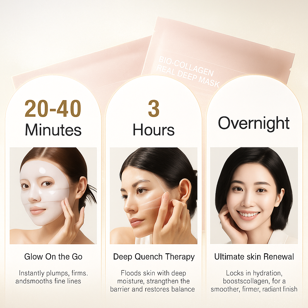 Korean Bio-Collagen Deep Repair Overnight Face Mask (Pack of 2) – Intensive Hydration, Firming & Glass-Skin Radiance