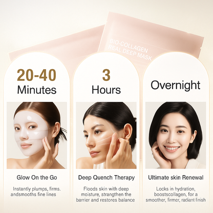 Korean Bio-Collagen Deep Repair Overnight Face Mask (Pack of 2) – Intensive Hydration, Firming & Glass-Skin Radiance