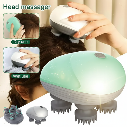 Head Massager For Scalp – Electric Scalp Massager, Hair Growth Stimulator & Full Body Relaxation Tool (Human + Pet Friendly)