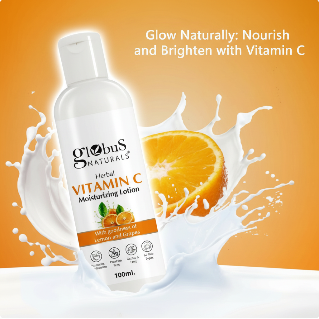 Herbal Moisturizing Lotion Combo (Kesar Chandan, Vitamin C, Papaya & Mix Fruit) – 100 ml Each | Pack of 4